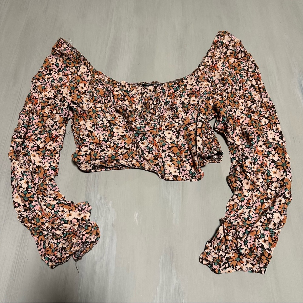 Floral Peasant Top